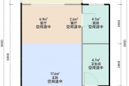 C1  1室1卫